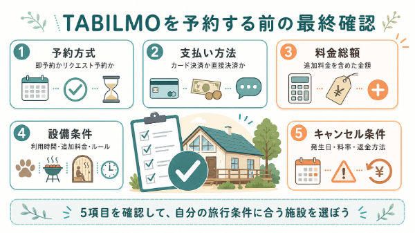 予約前の最終確認