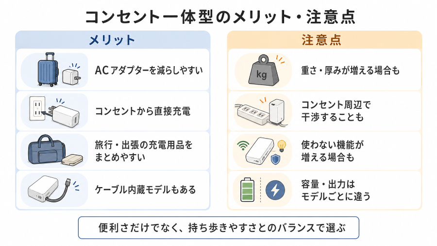 コンセント一体型のメリット・注意点