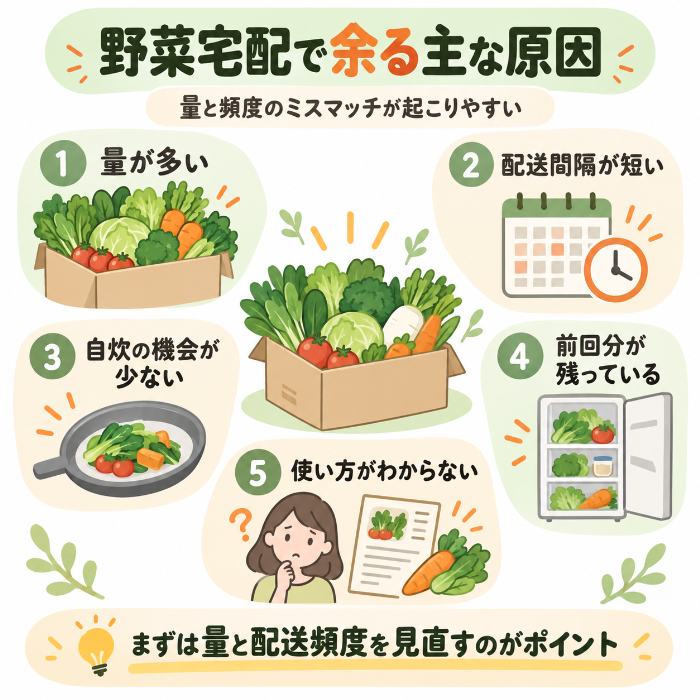野菜宅配で余る主な原因